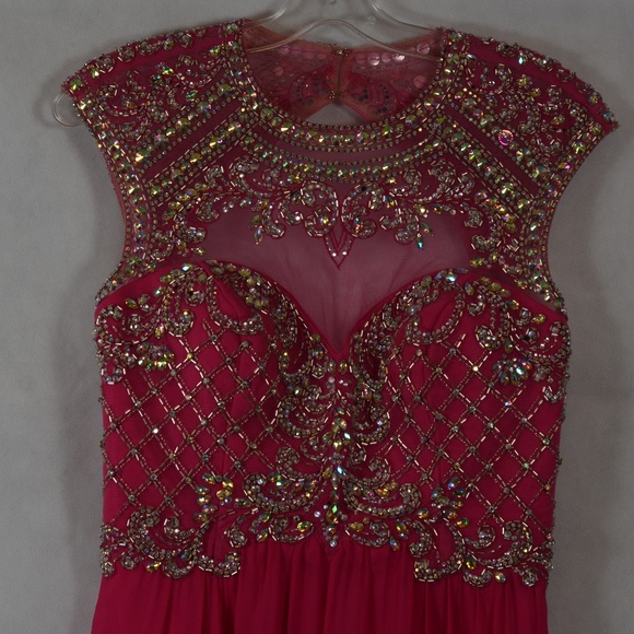 Beaded/Sequined/Rhinestone Gown SZ 8 Madison James - Picture 11 of 13